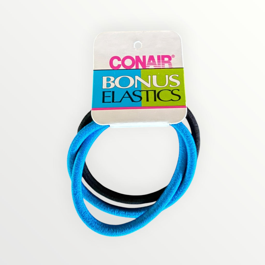 A pack of 3 Conair Bonus Hair Elastics