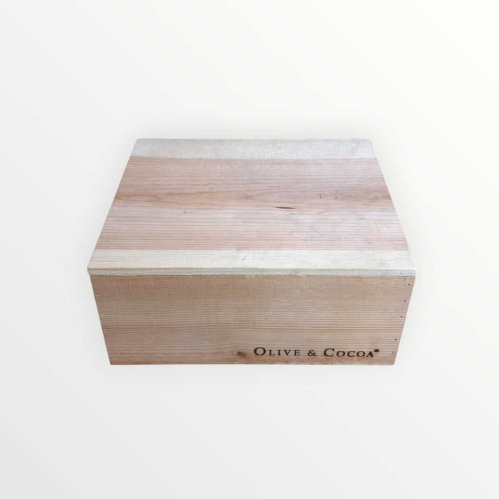Olive & Cocoa Handcrafted Wooden Gift Crate  12" x 10' x 5.5"