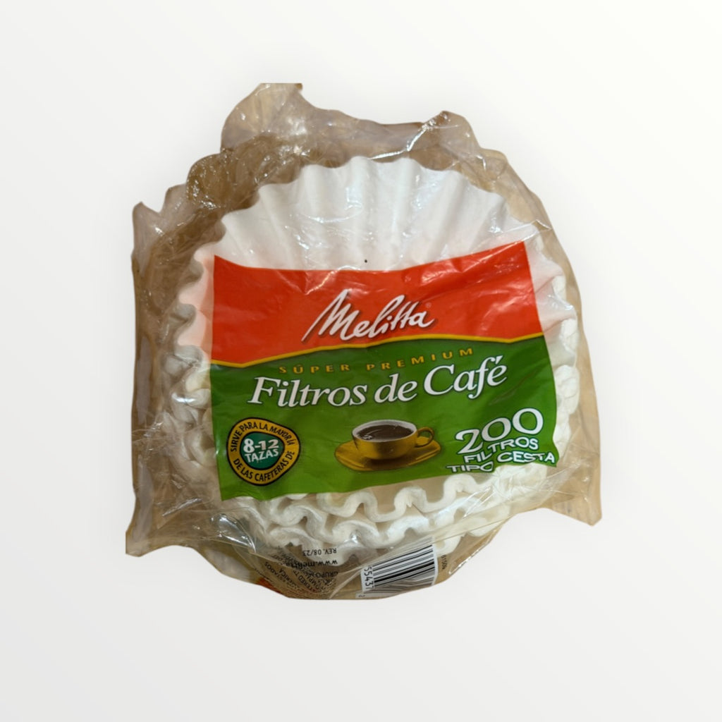 Melitta 8-12 Cup White Basket Coffee Filters, 200 Ct