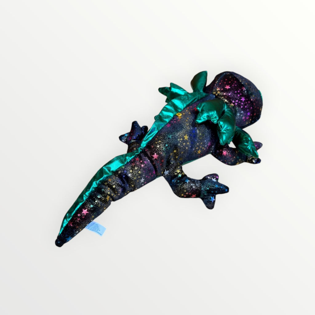 Toy Factory Galaxy Dragon 16" Metallic Black Green Plush