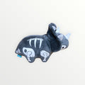 Bellzi Fossil Seri Black Glow in the Dark Triceratops Plush 13"x5"x7"
