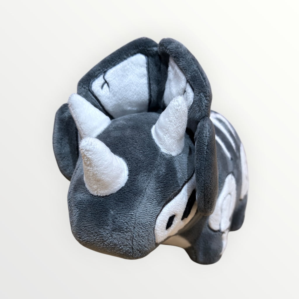 Bellzi Fossil Seri Black Glow in the Dark Triceratops Plush 13"x5"x7"
