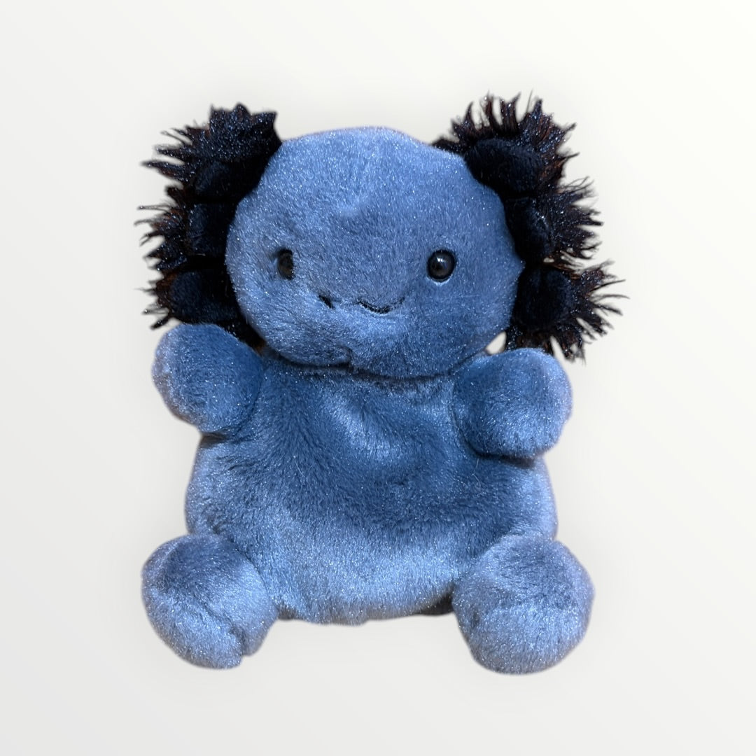 Aurora Onyx Axolotl Palm Pal Plush 5"H