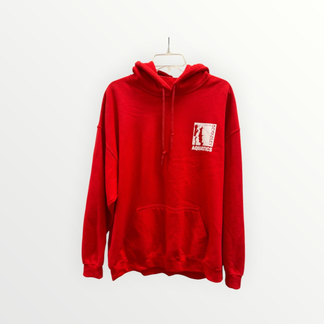 Berkeley Aquatics Lifeguard Hoodie Red Pullover Sweater Size: XL