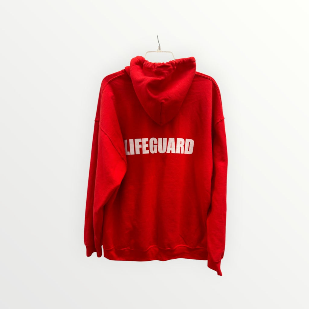 Berkeley Aquatics Lifeguard Hoodie Red Pullover Sweater Size: XL
