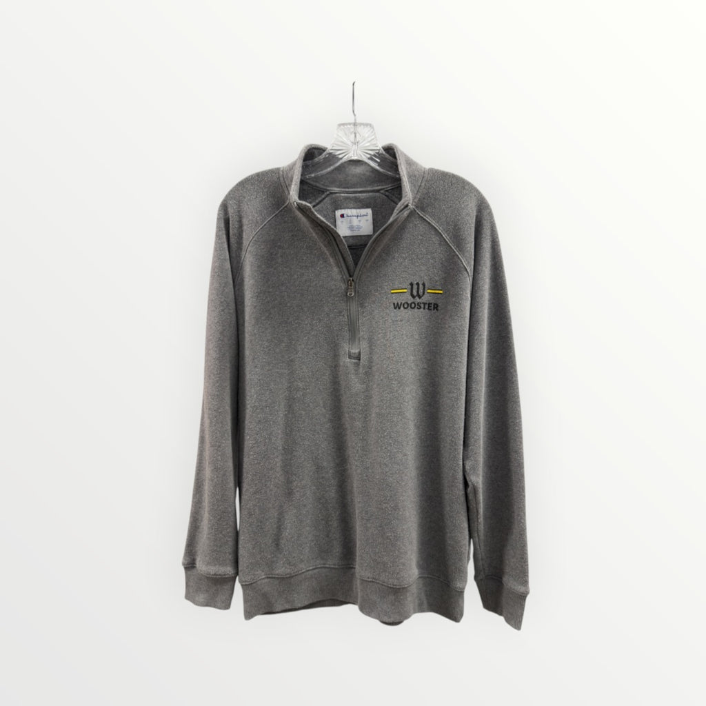 Champion Fleece Quarter-zip Sweatshirt "The College of Wooster" Gray Size:M