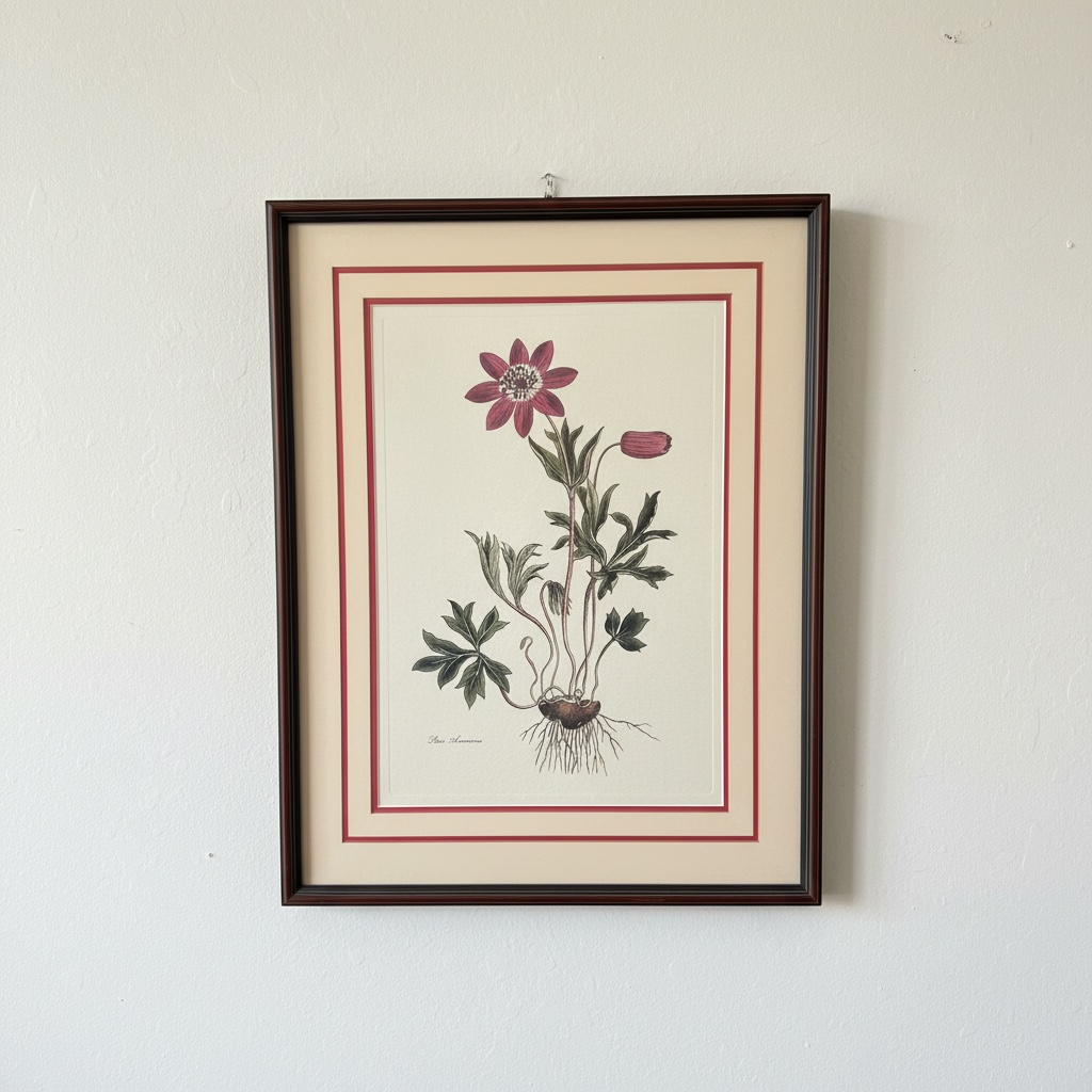 Vintage Professional Framed Wall Art Botanical Print by William Curtis