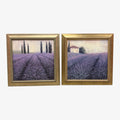 Set of 2 Professional Framed Wall Art " Lavender Horizon Detail & Lavender Field Detail" by James Wiens