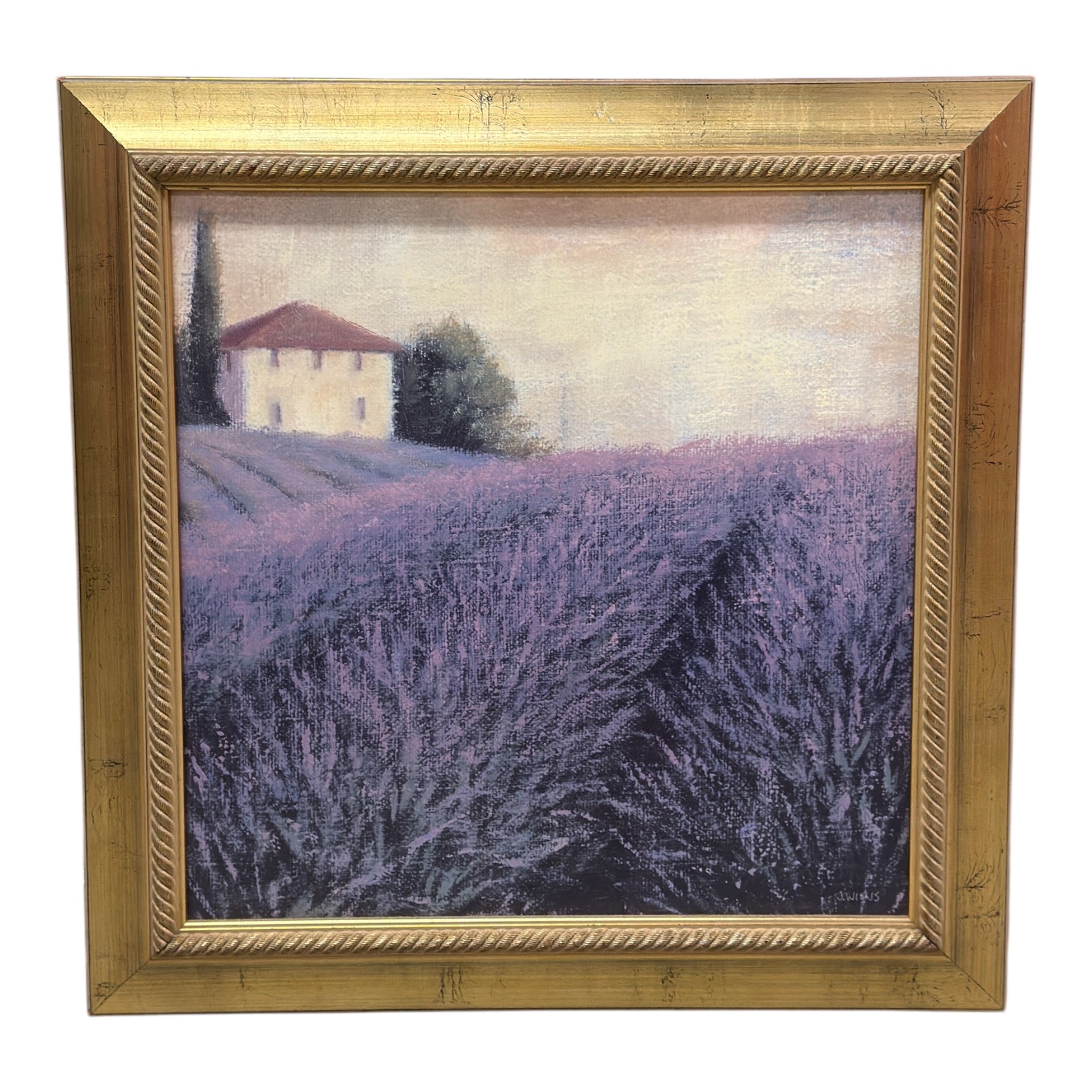 Set of 2 Professional Framed Wall Art " Lavender Horizon Detail & Lavender Field Detail" by James Wiens