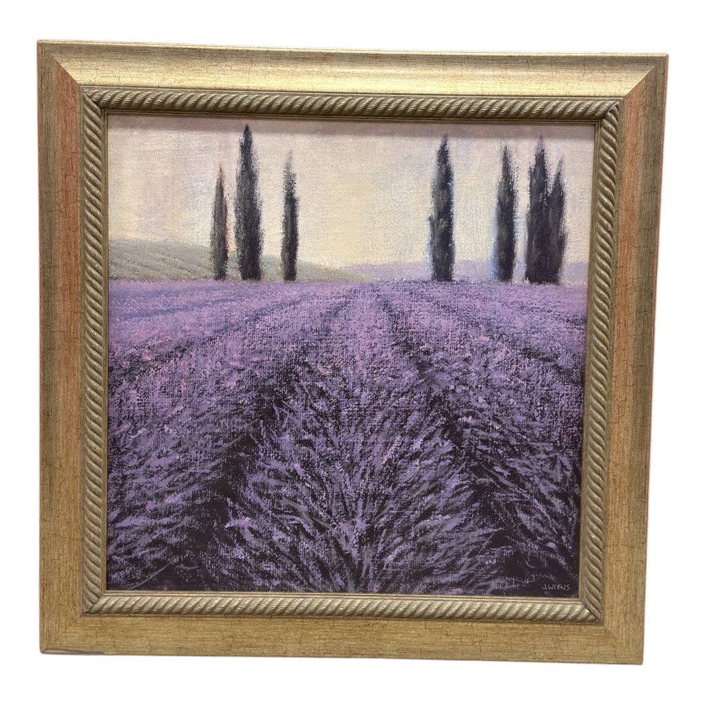Set of 2 Professional Framed Wall Art " Lavender Horizon Detail & Lavender Field Detail" by James Wiens