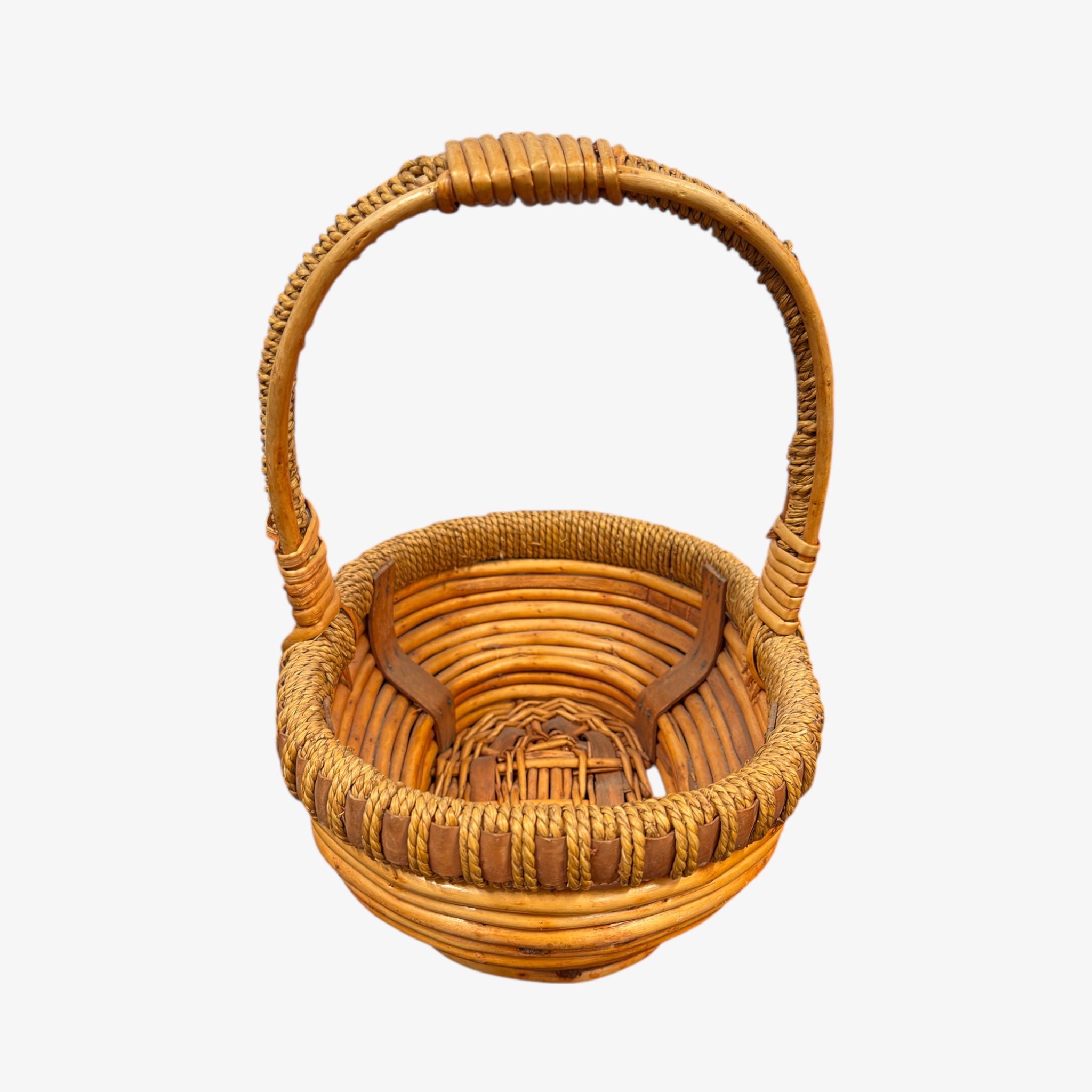 Vintage Handmade Wicker Basket