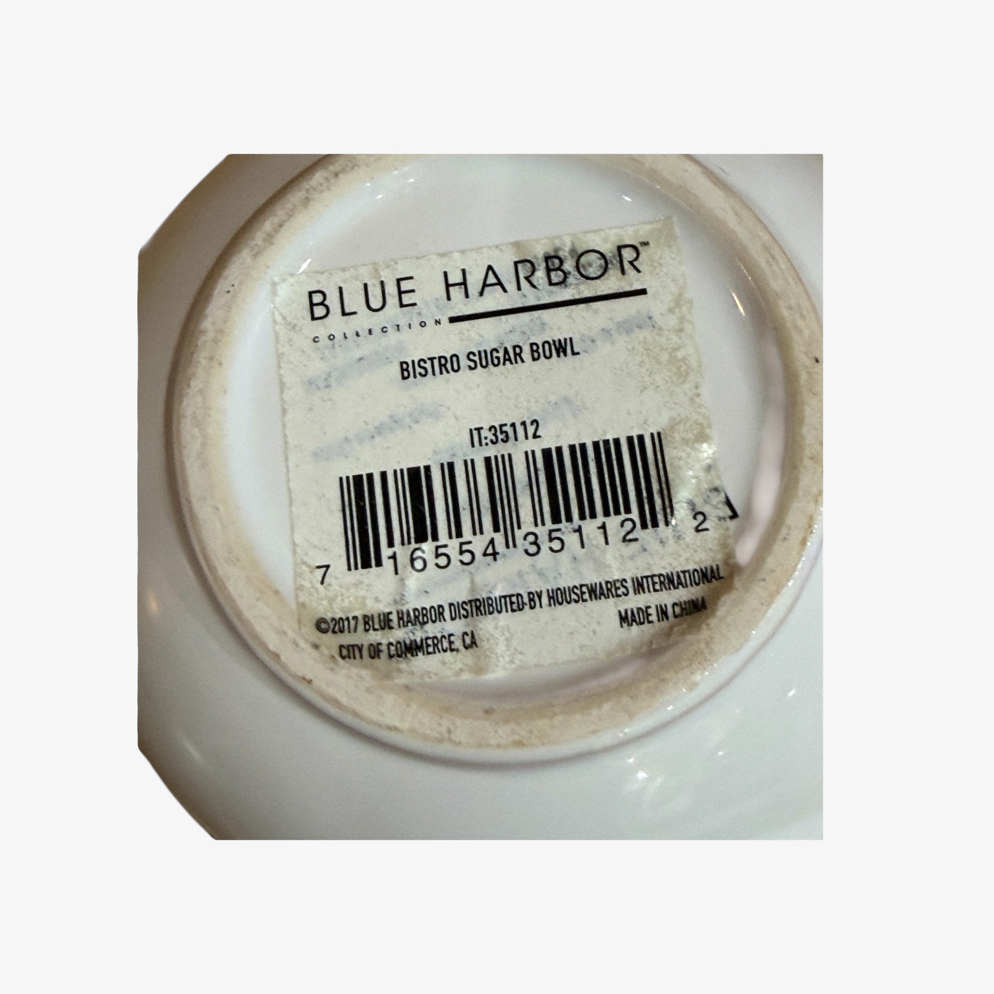 Ceramic Sugar Bowl by Blue Harbor 0.5L/18oz