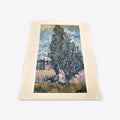 Vincent Van Gogh "Cypresses and Two Women" Art Print