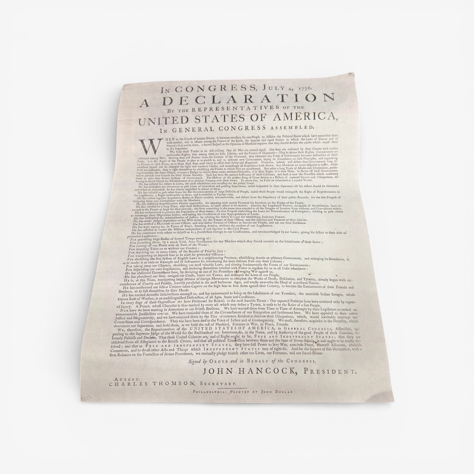 Declaration of Independence Print