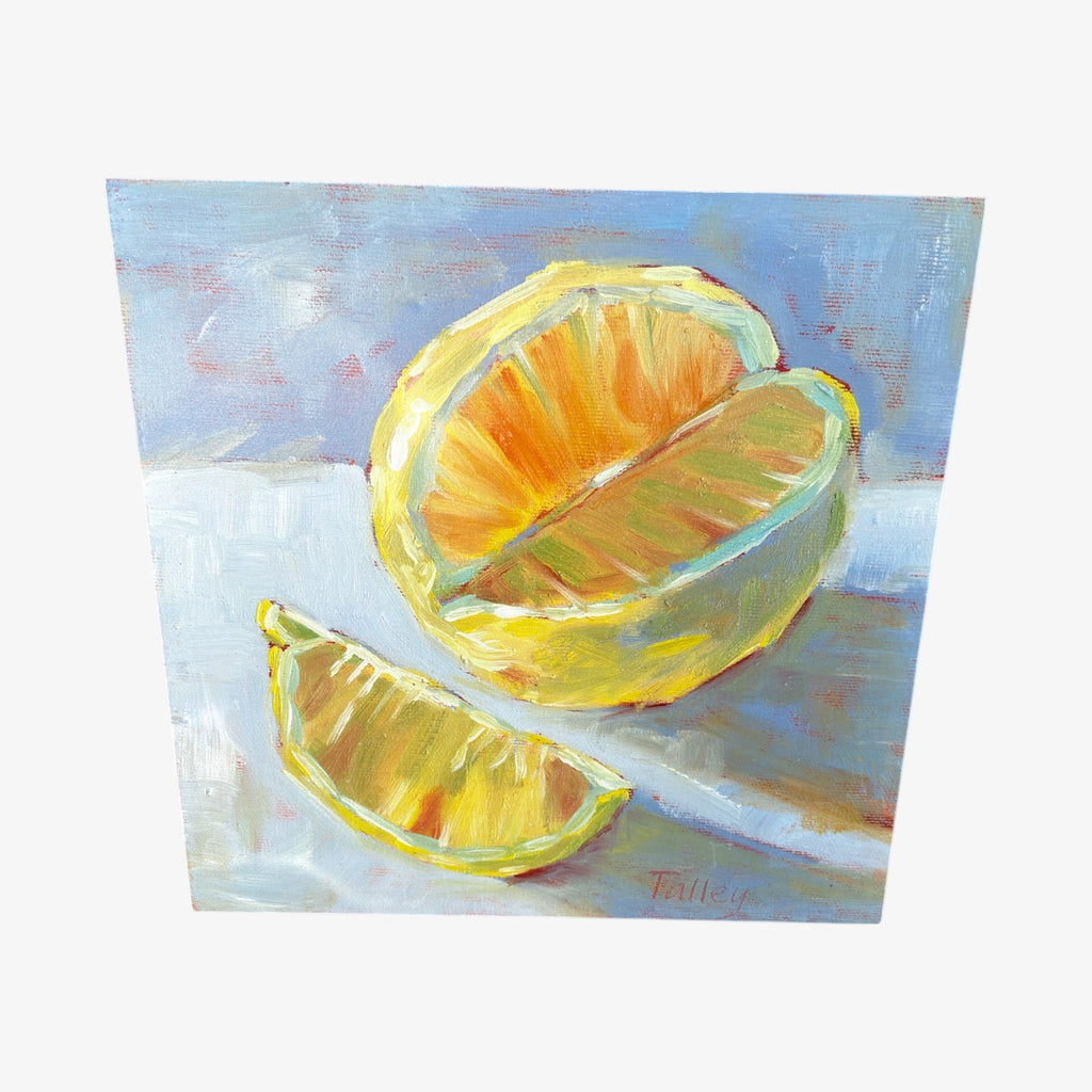 Framed Canvas Wall Art "Fresh Lemons" by Pam Talley 40" x 40"