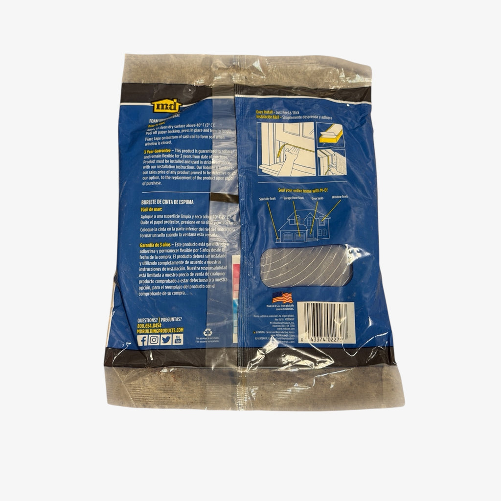 M-D Foam Window Seal, Gray