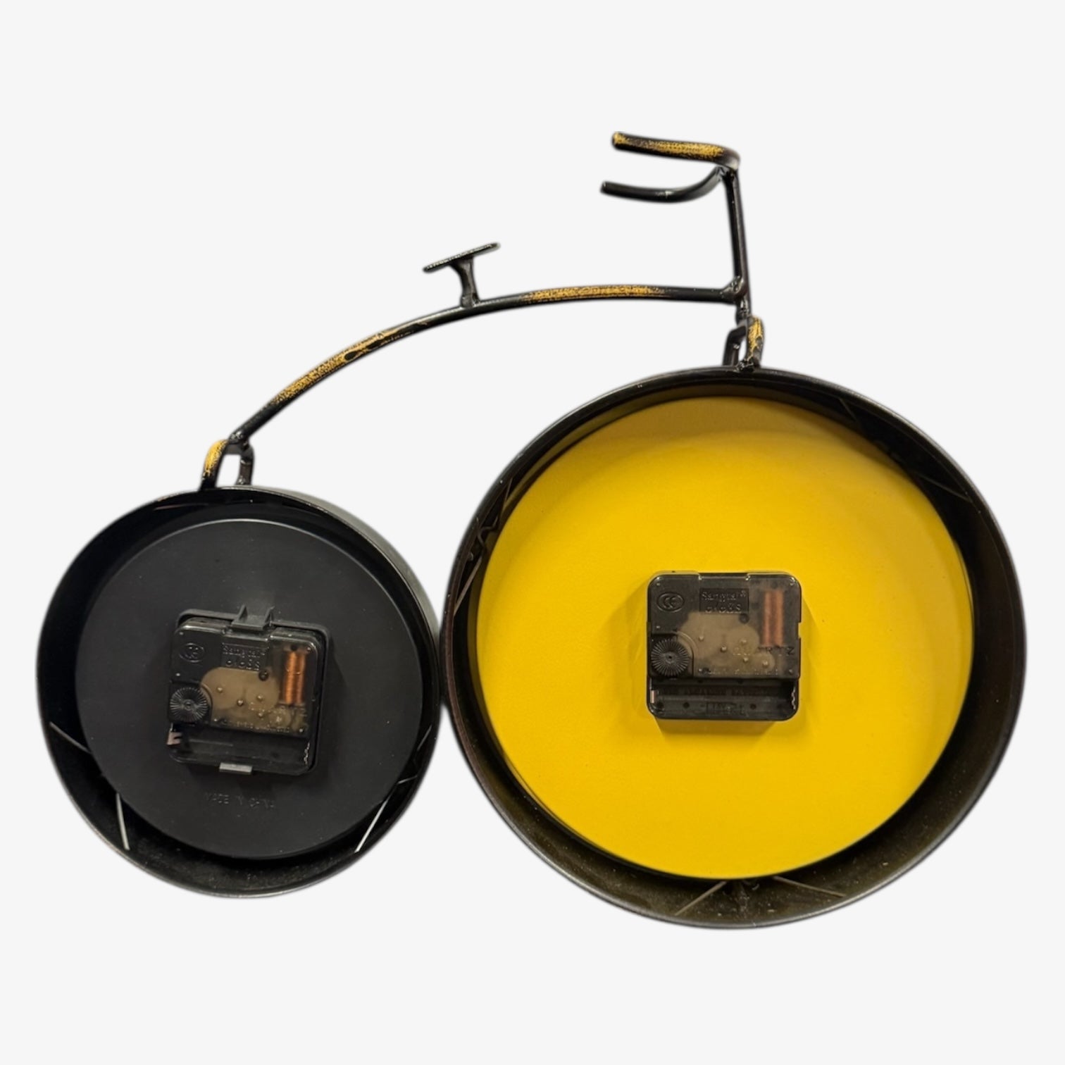 Vintage Retro-Style Double-Sided Bicycle-Shaped Metal Table Clock