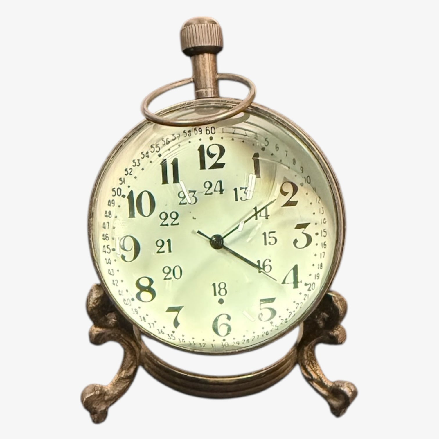 Vintage Personalized Brass Tabletop Clock 2"H