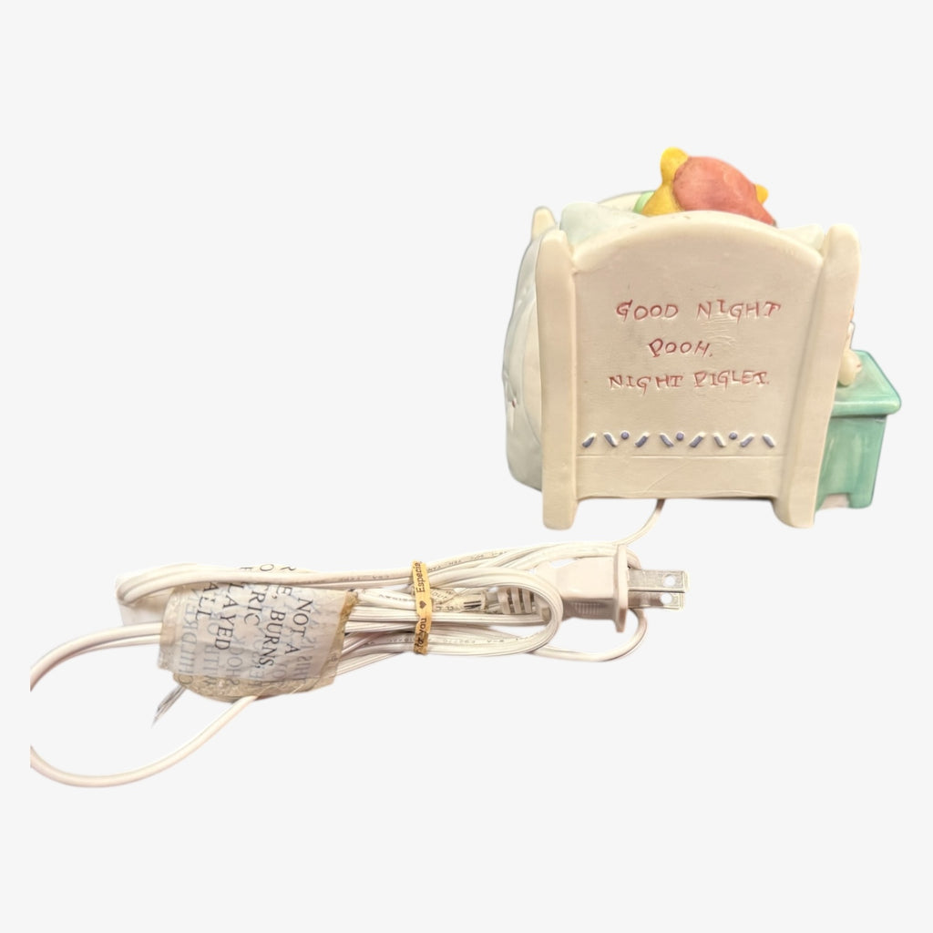 Vintage Ceramic Disney By Charpente Winnie The Pooh "Good Night Pooh, Night Piglet" Night Light 6"H