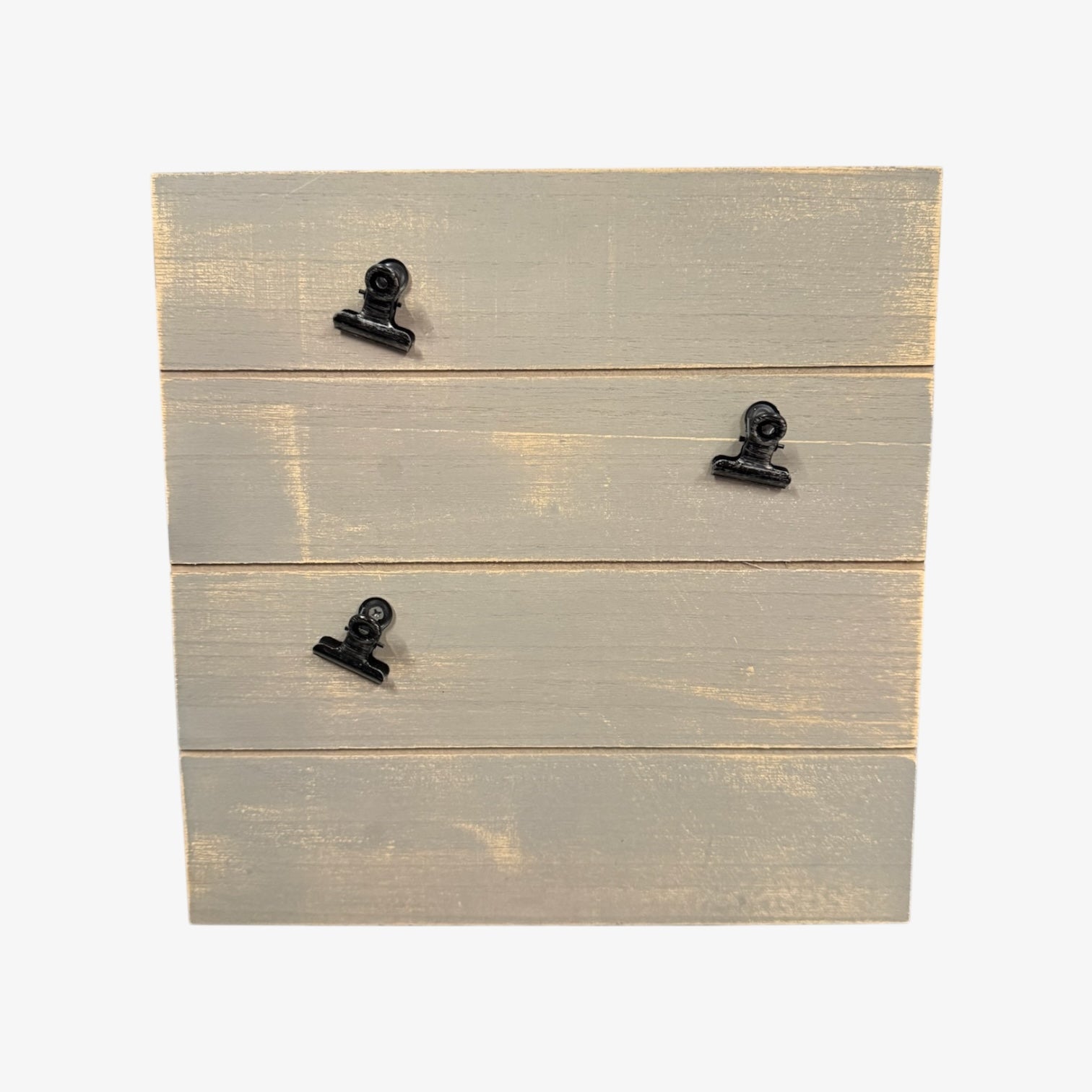 Wood Family Memories Personalized Photo Clip Shiplap Sign 9" x 11"