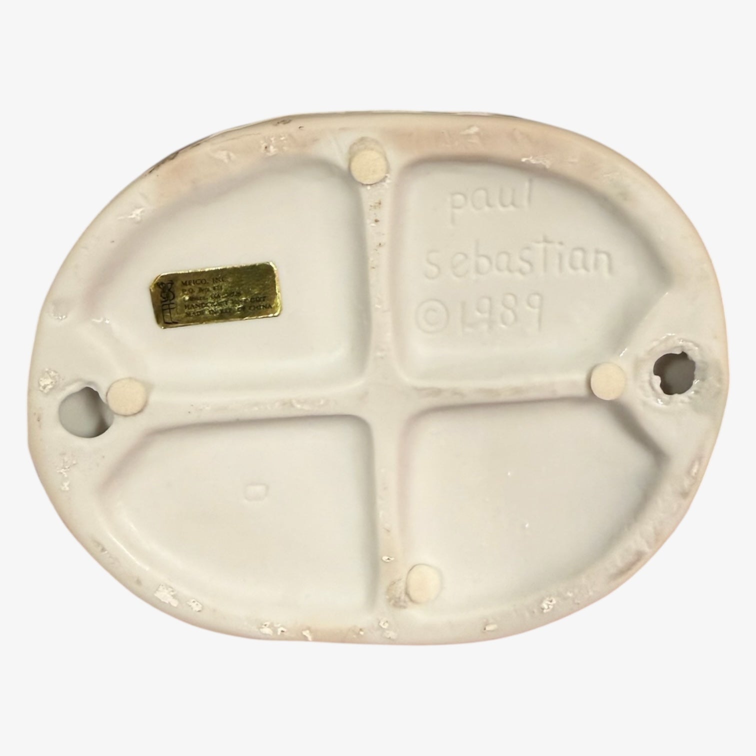 Vintage 1985 "Home Run" Porcelain Figurine from Paul Sebastian 9"H