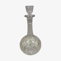 Vintage Hand Blown Glass Decanter With Stopper 11.5"H
