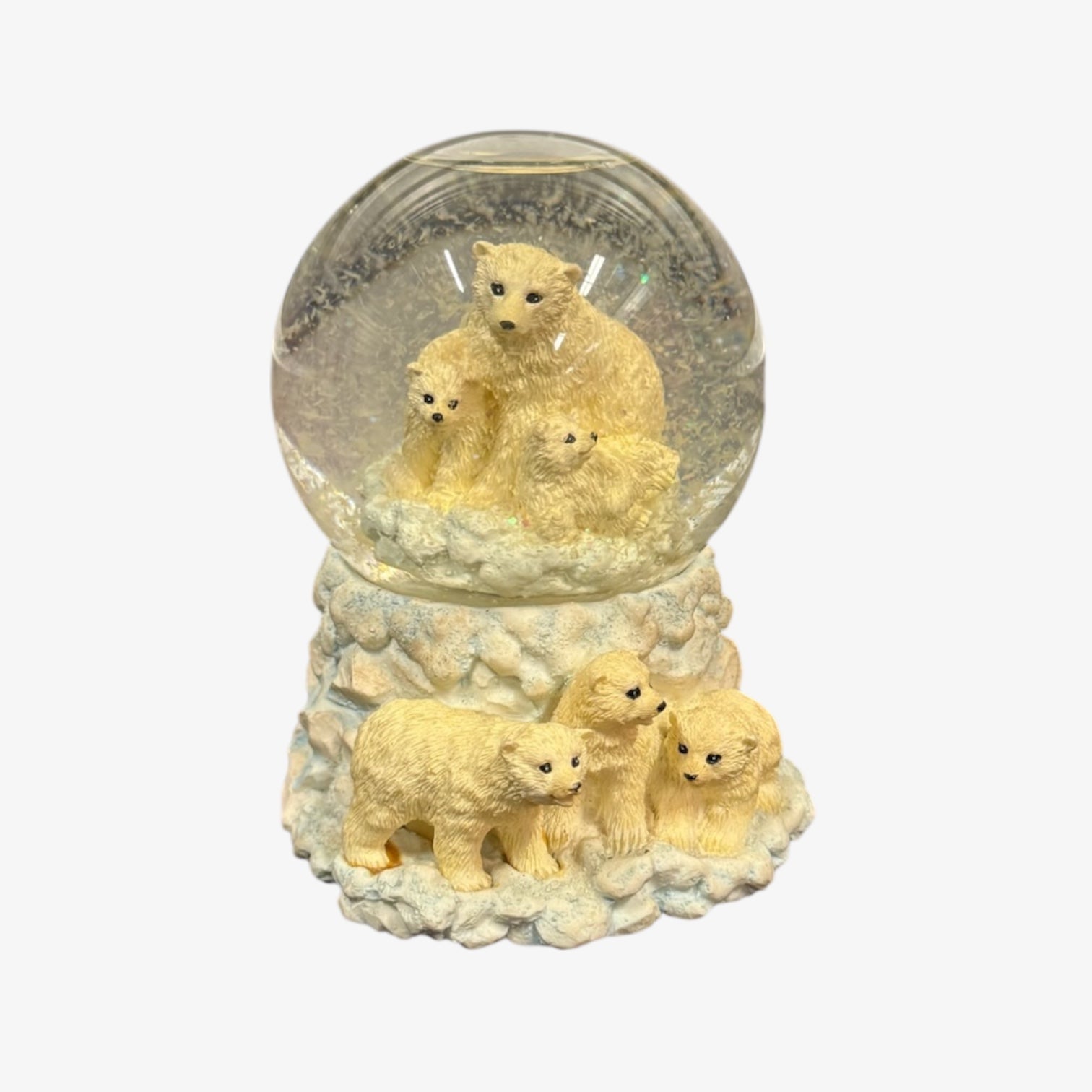 Westland Polar Bear Family Musical Snow Globe 6.5"H
