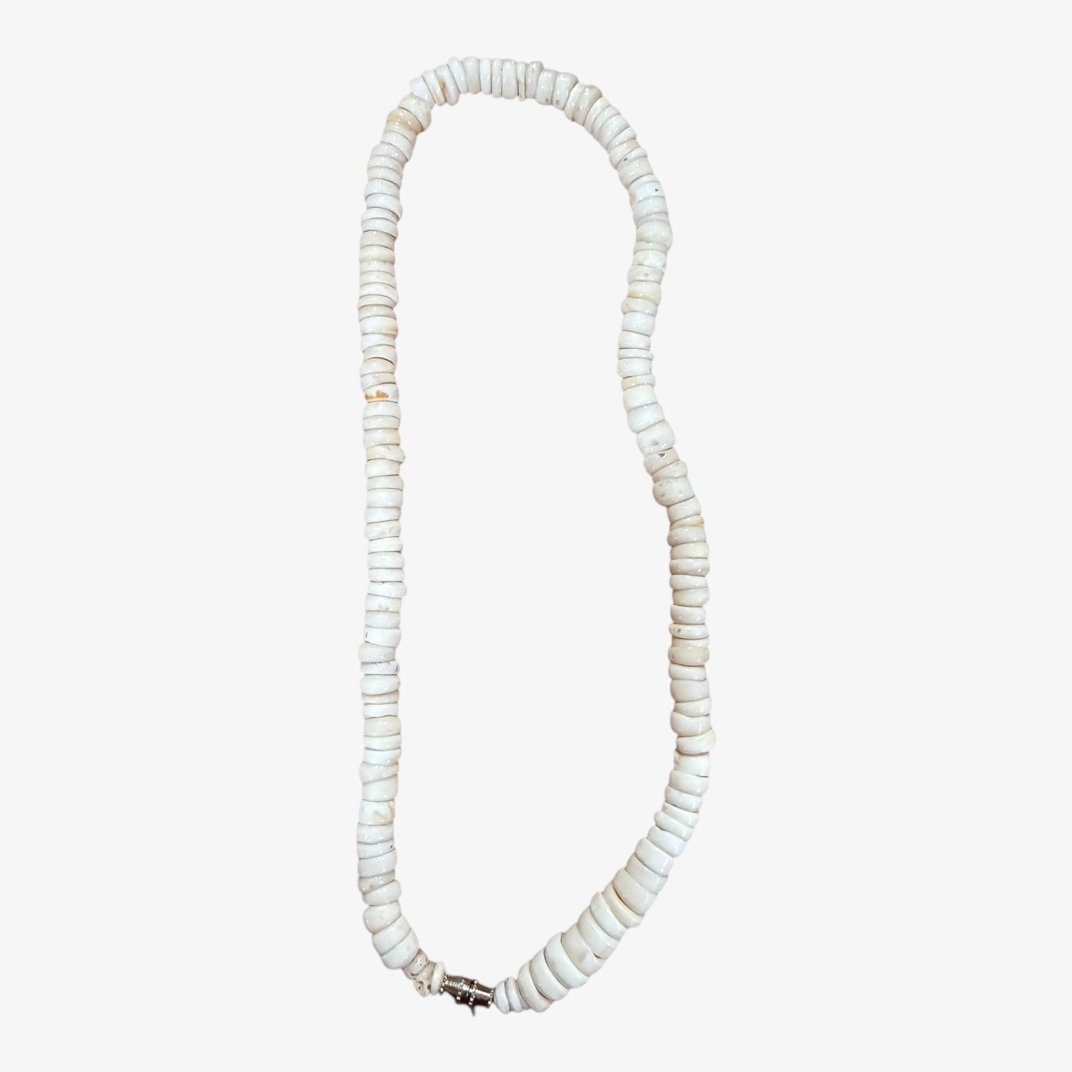 Vintage Puka Shell Choker Necklace 16"L