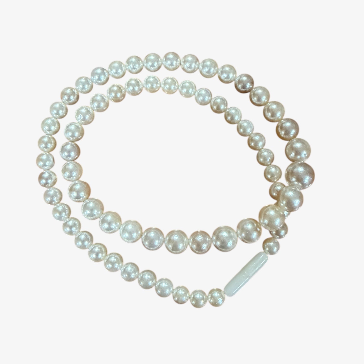 Vintage Nature Pearl Necklace 17"L