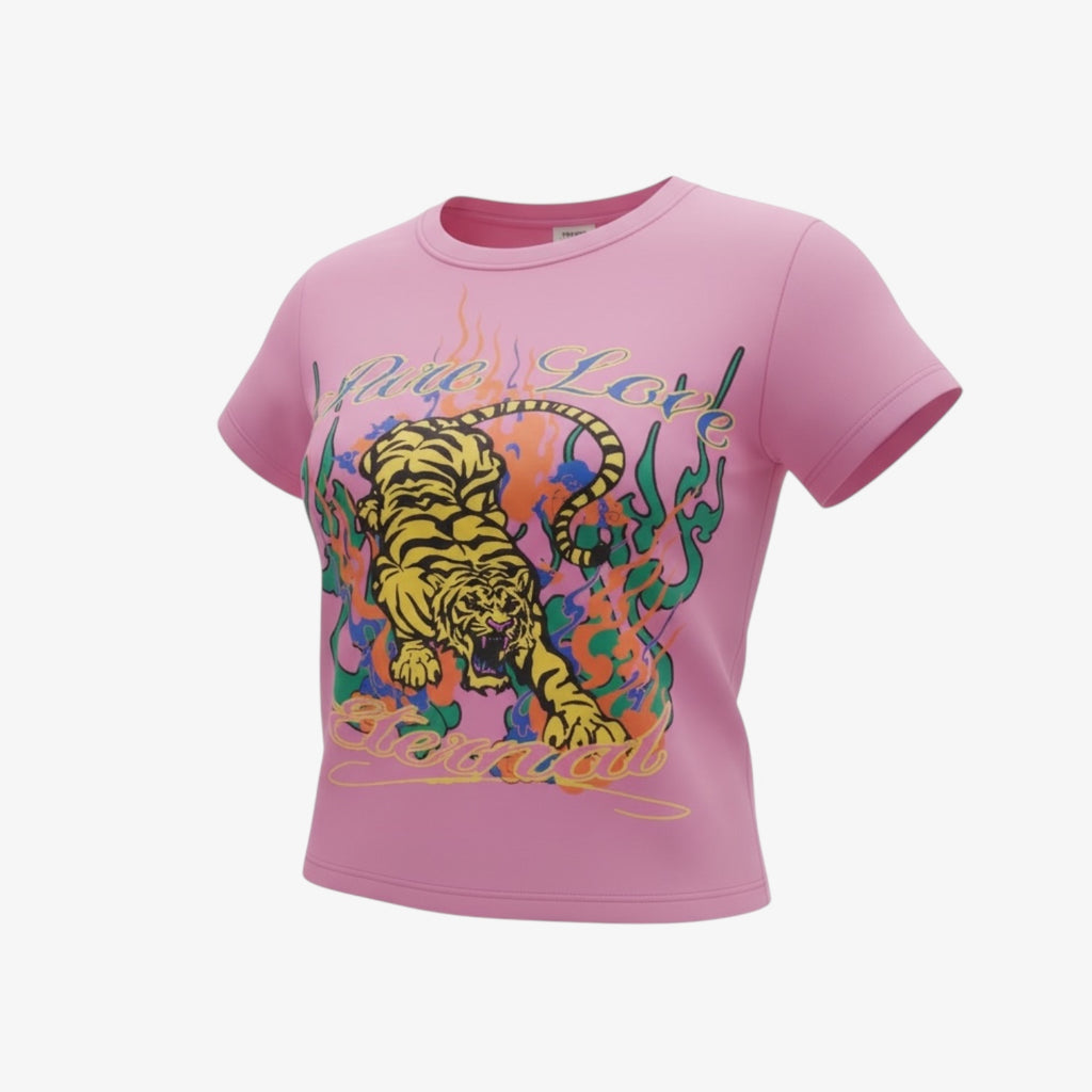 Urban Outfitters Pure Love Tiger Graphic Tee Size L