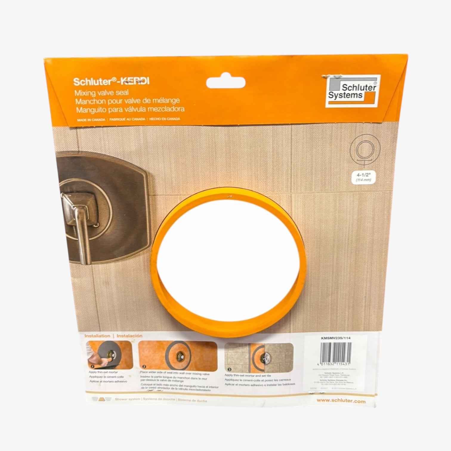 Single Schluter-Kerdi Mixing Valve Seal