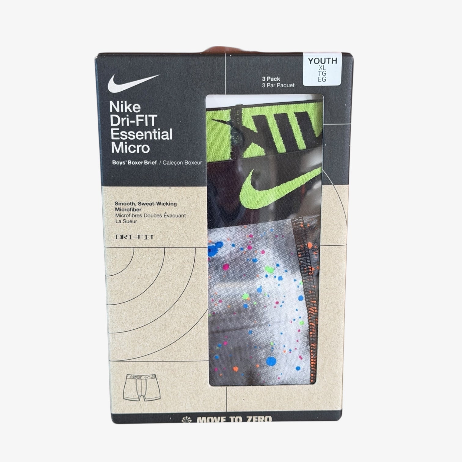 Nike Dri-FIT Essential Micro Boys' Boxer Brief Youth Size: XL