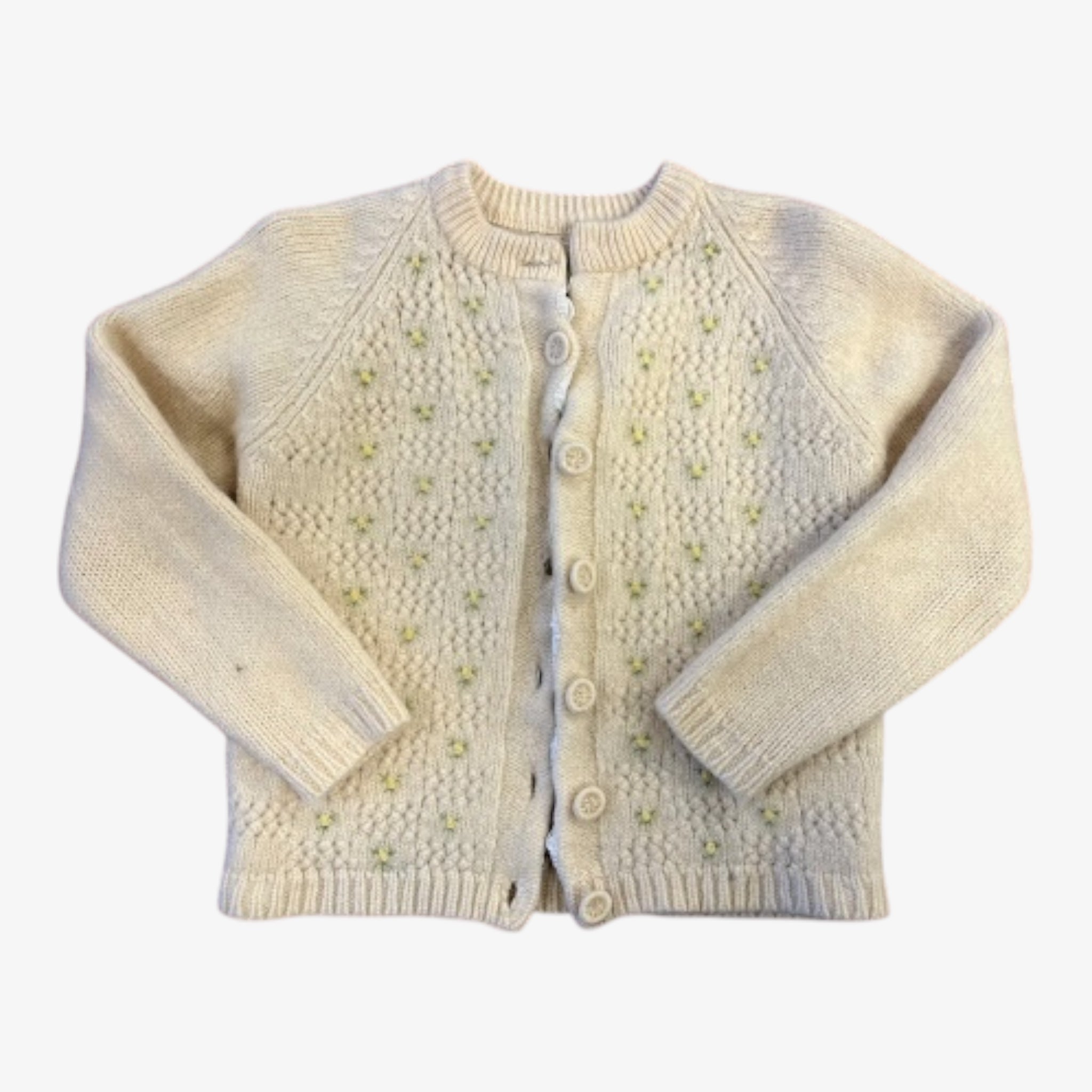 Girl's Hand Knit Cardigan Size: 4-6yrs