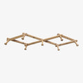 Expandable Wooden Zigzag Wall Hanger with 7 Hooks