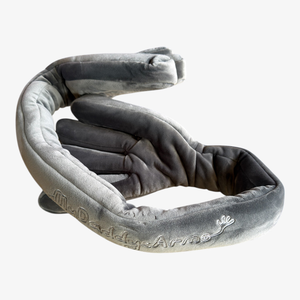 My Daddy’s Arms Therapeutic Travel Pillow Gray Soft Light Weight Made In Canada