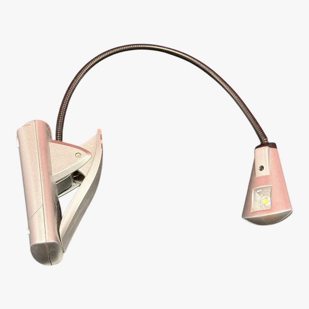 Silver Clip-on Reading Lamp