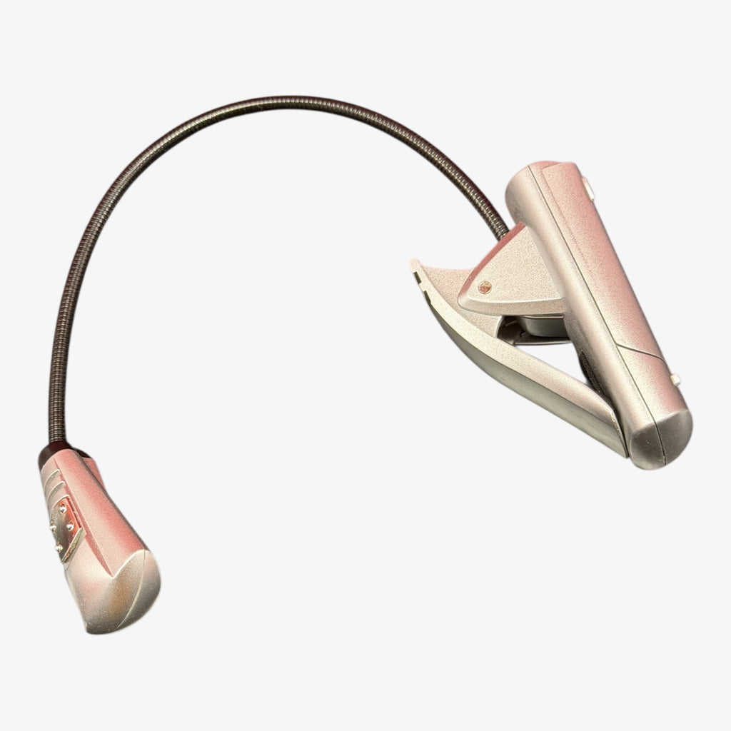 Silver Clip-on Reading Lamp