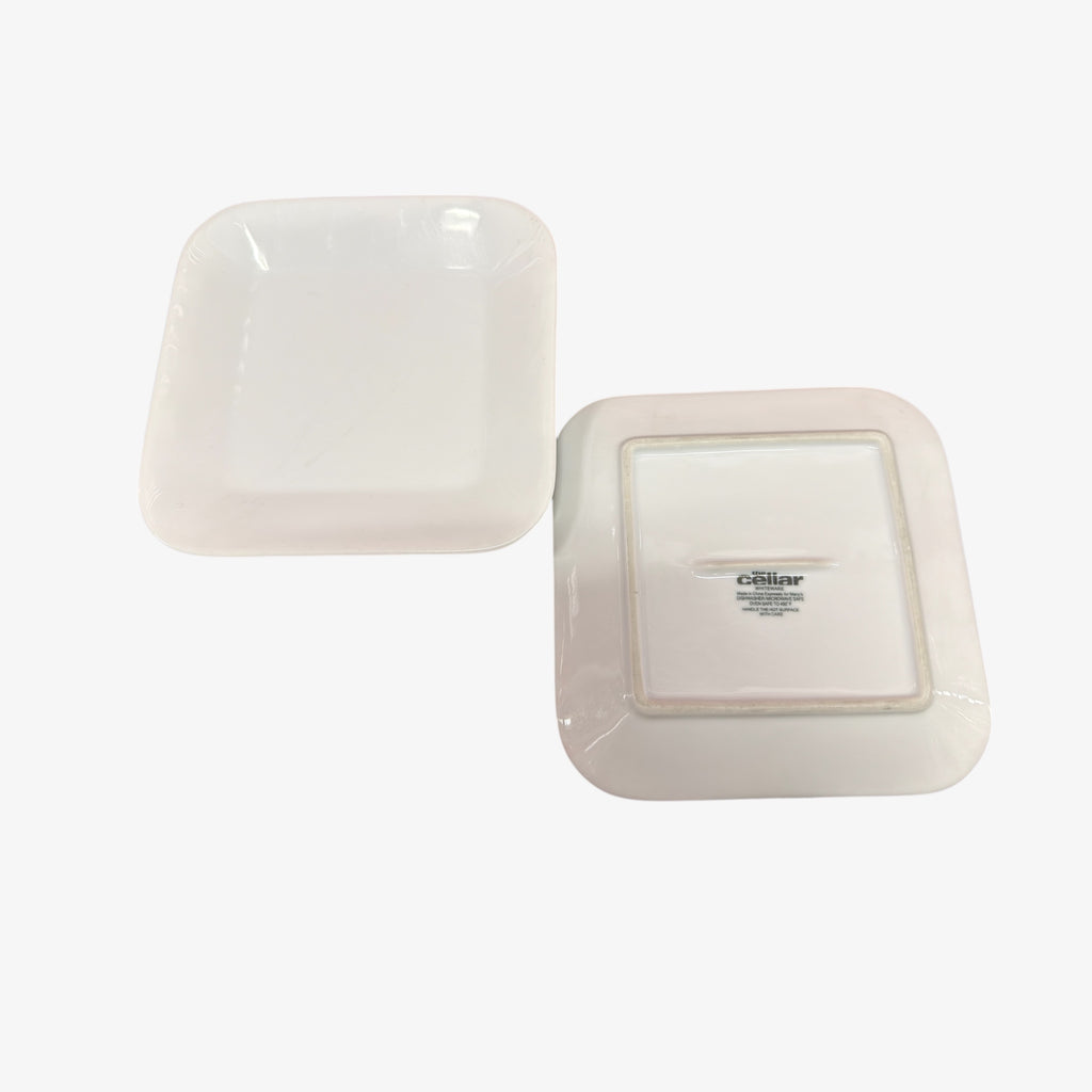 Set of 2 Macy's The Cellar Marc Square Appetizer Plates