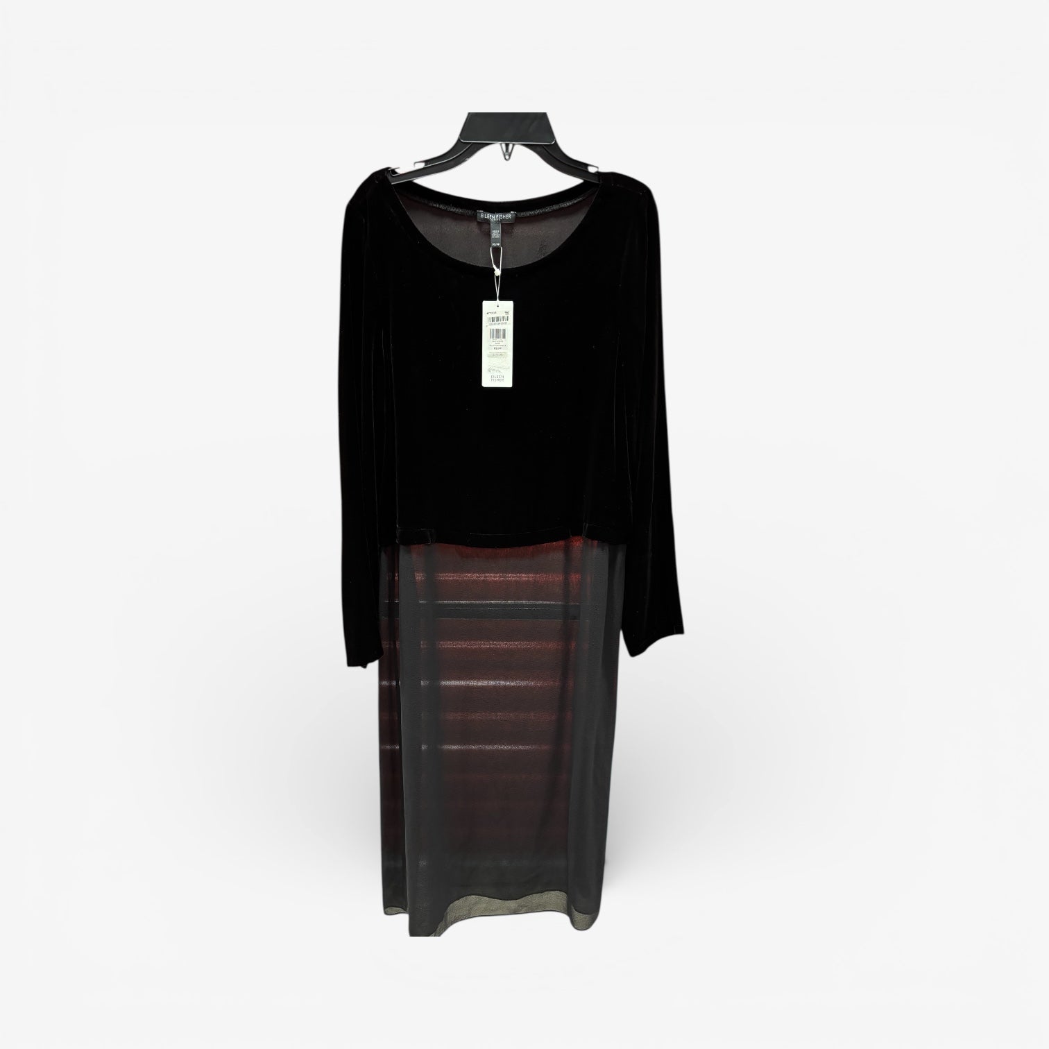 Eileen Fisher Black Velvet Dress Size: Petite Small