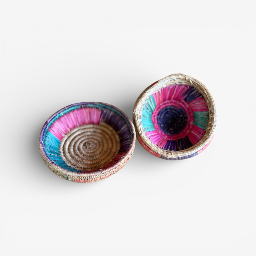 Vintage Hand Woven Ethiopian Basket w/Lid