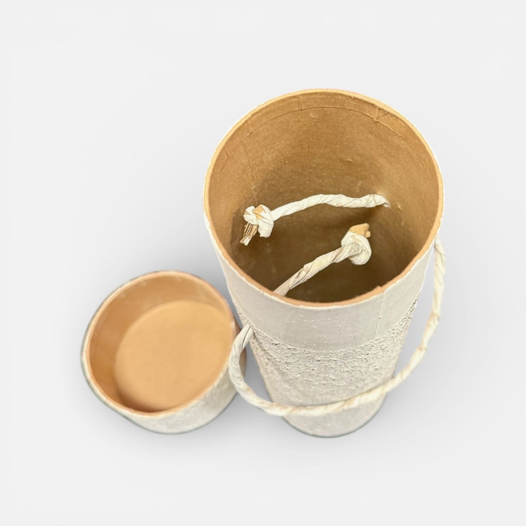 Small Paper Mache Drink Holder 10"H