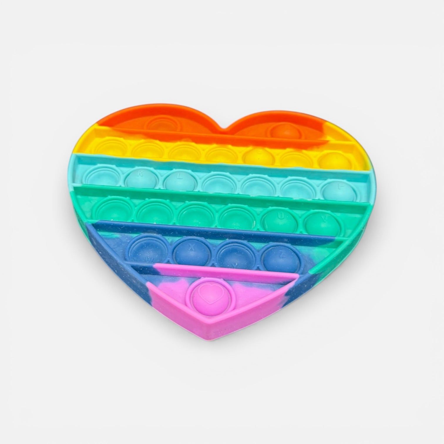 Large Rainbow Heart Pop it Fidget Toy