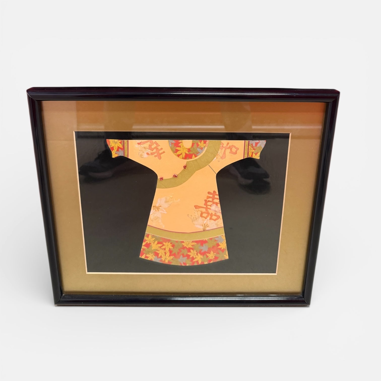 Vintage Professional Framed Ancient Chinese Dragon Robe Wall Art