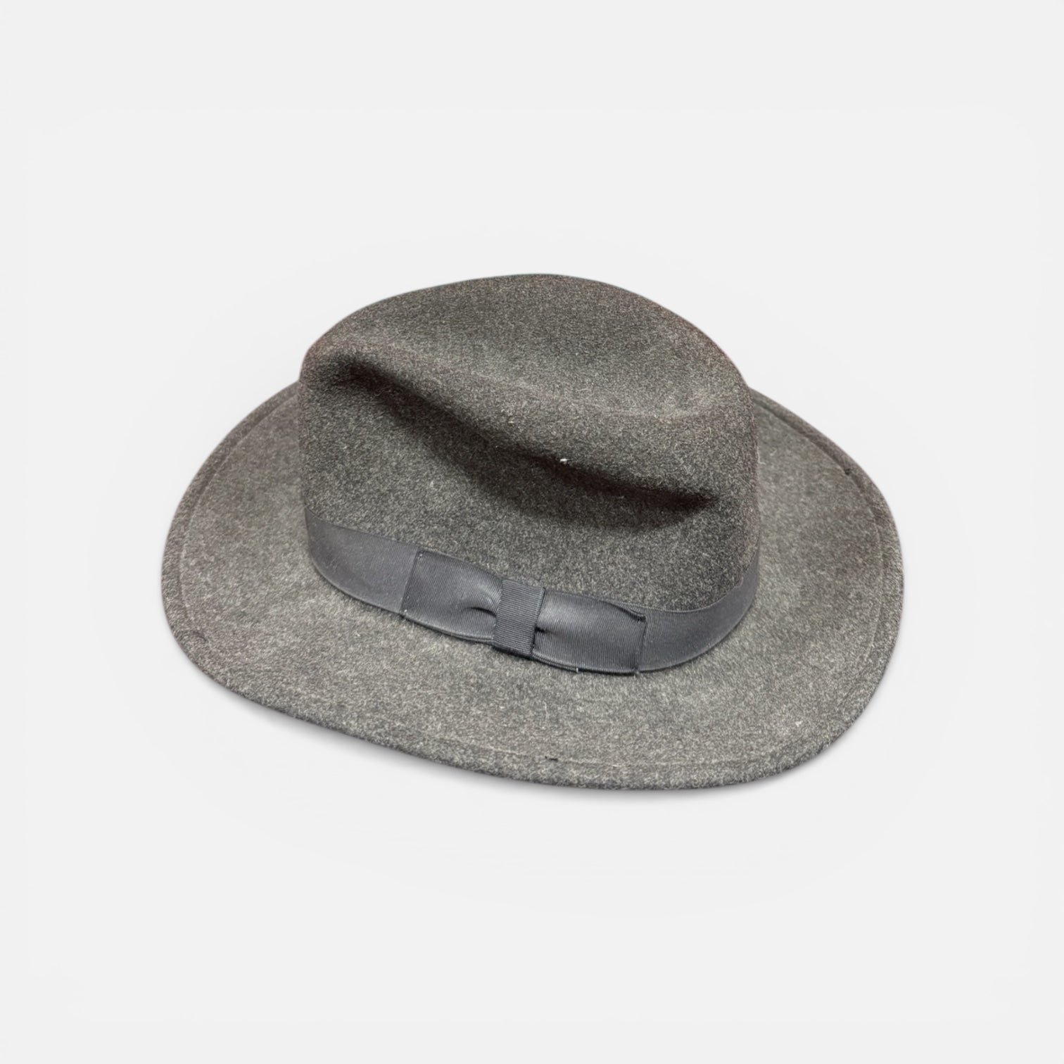 Country Gentleman 100% Wool Black Felt Fedora Hat  Size: M