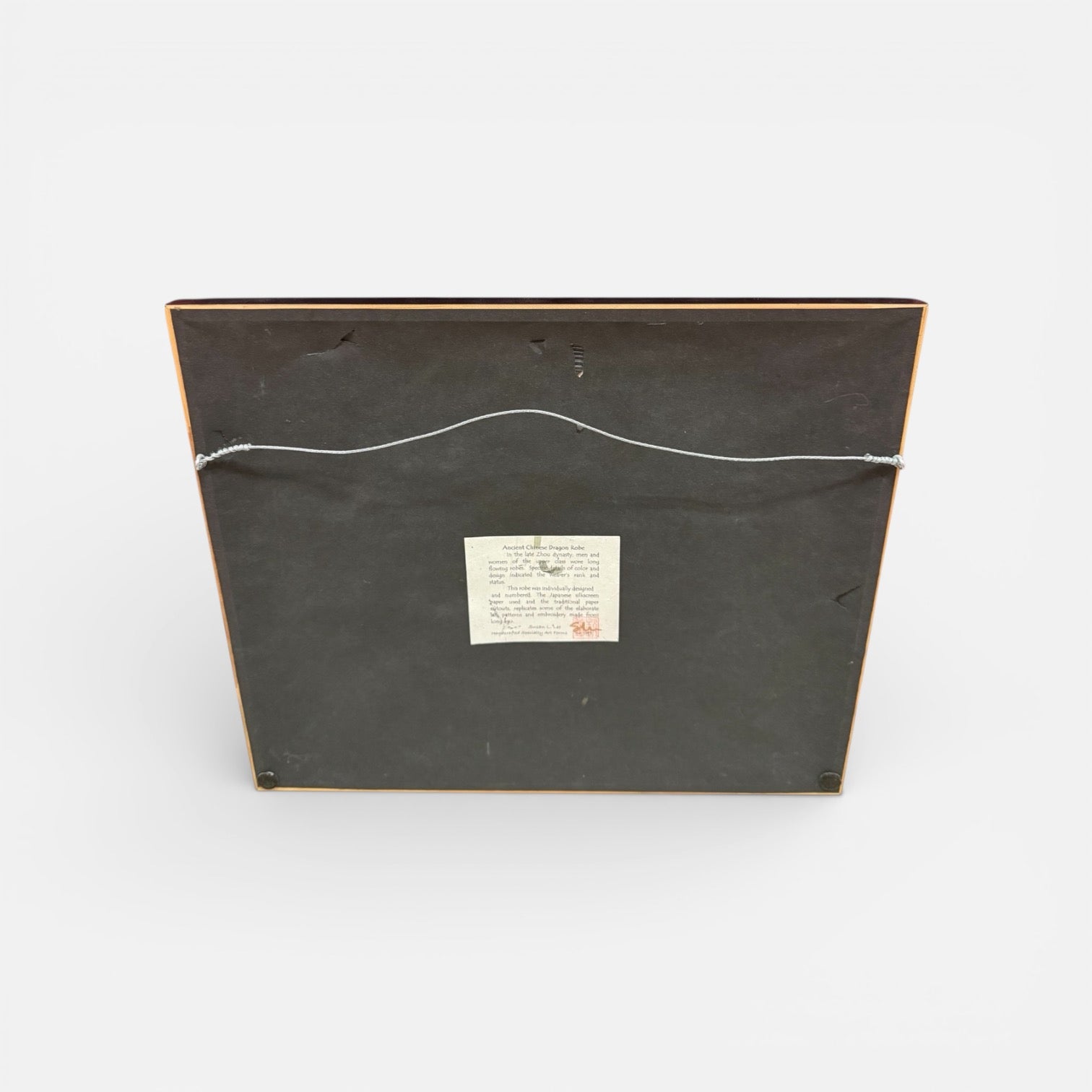 Vintage Professional Framed Ancient Chinese Dragon Robe Wall Art