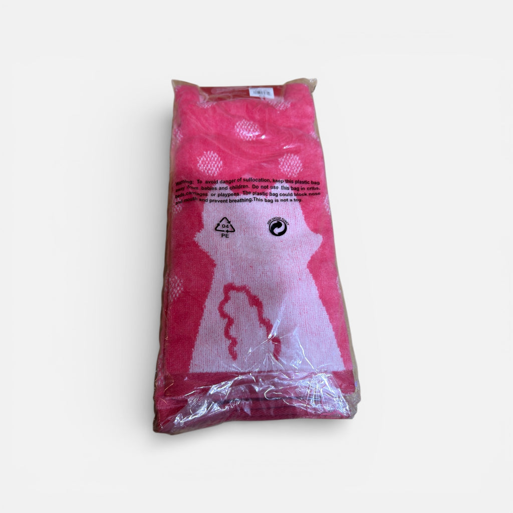 "Celebrate Valentine's Day Together" Pink Cat Bath Hand Towel