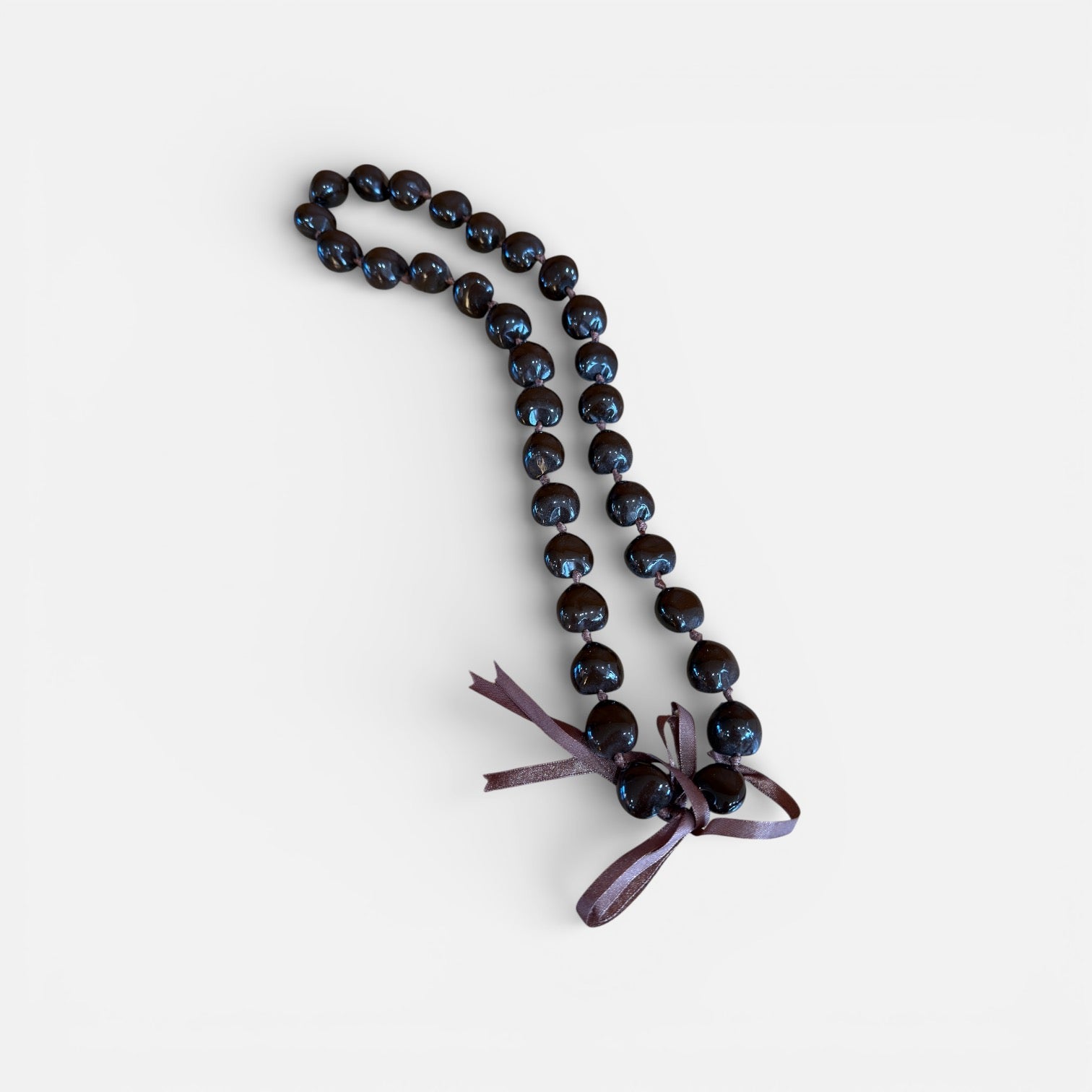 Hawaiian Kukui Nut Necklace Lei