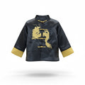 Toddler Boy Embroidered Silk Satin Kung Fu Outfit 2Pcs Set Size: 6T