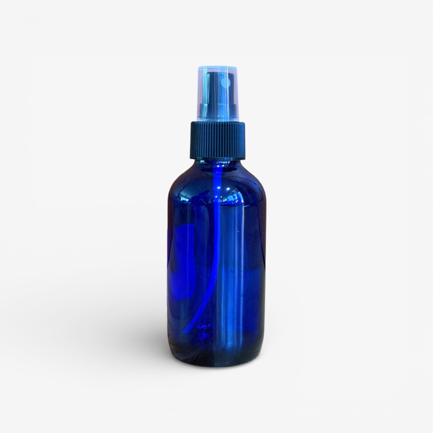 4 oz Cobalt Blue Glass Bottle w/ a Fine Mist Sprayer