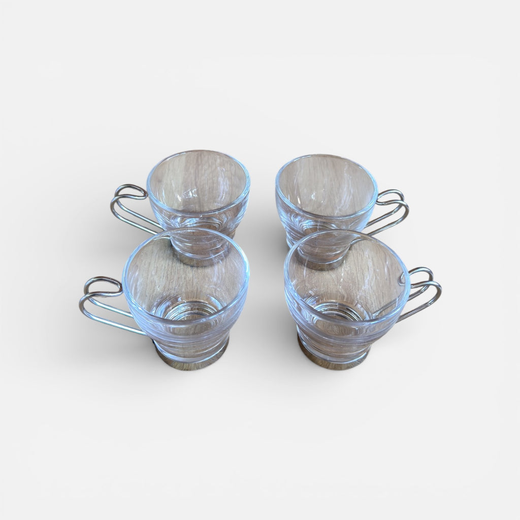 Set of 4 Glass Espresso Cups
